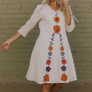 ROOLEE embroidered flower dress